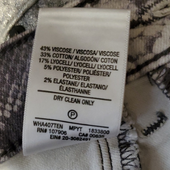 Hudson Jeans Snake Print Skinny Jeans - Gray and White - Picture 4 of 9